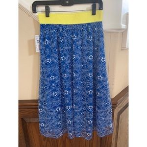 💙💛XS LuLaRoe Lola💛💙 lace Skirt